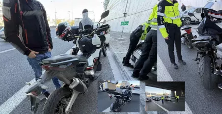 Δύο χρόνια στέρηση οδήγησης στον αναβάτη που προσπάθησε να φύγει! Δίωξη για 5 αδικήματα